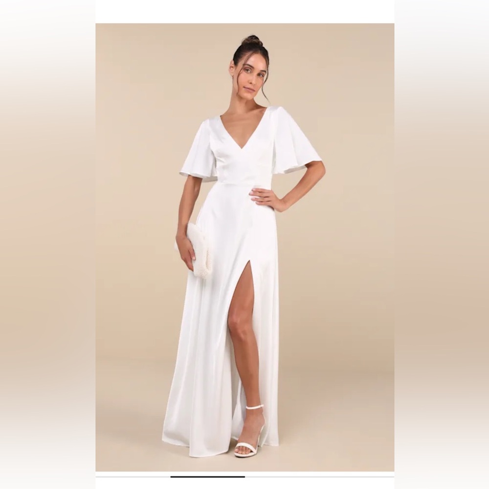 Lulus Elegant Confidence White Dress